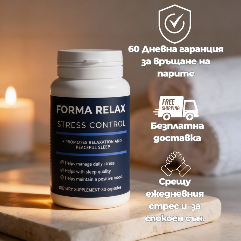 FORMA RELAX – ПРЕМИУМ ХРАНИТЕЛНА ДОБАВКА ЗА СПОКОЙСТВИЕ И СЪН